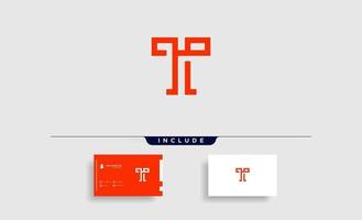 Letter T TT Logo Design Simple Vector Elegant