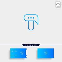 Letter T Chat or message Logo Template Vector Design