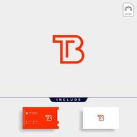 Letter TB BT T B Logo Design Simple Vector