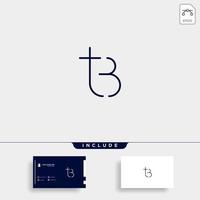 Letter TB BT T B Logo Design Simple Vector