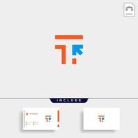 Initial T Click Pointer Logo Template Vector illustration