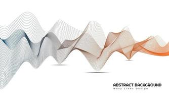 Modern Abstract Wavy Lines Background Design vector