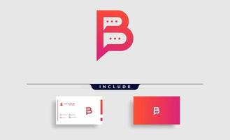 Letter B Chat message Talk Logo Template Vector Design