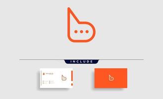 Letter B Chat message Talk Logo Template Vector Design