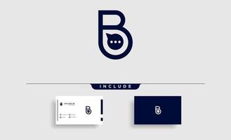 Letter B Chat message Talk Logo Template Vector Design