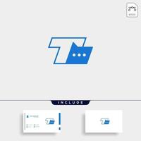 Letter T Chat or message Logo Template Vector Design