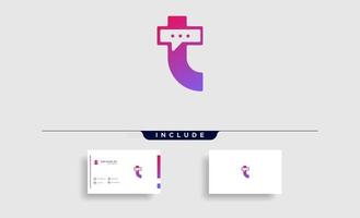 Letter T Chat message Talk Logo Template Vector Design