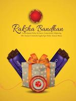 Fondo de celebración raksha bandhan con regalos creativos vector