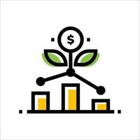 investment chart icon vector