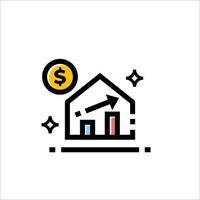 investment chart icon vector design illustration