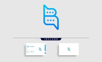 Letter B Chat message Talk Logo Template Vector Design