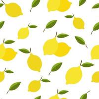 Vector illustrator with lemons bright print for fabrics