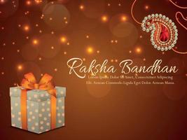 Fondo de celebración raksha bandhan con regalos creativos vector