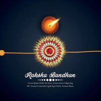 Happy rakhi the festival of india celebration greeting card and background vector
