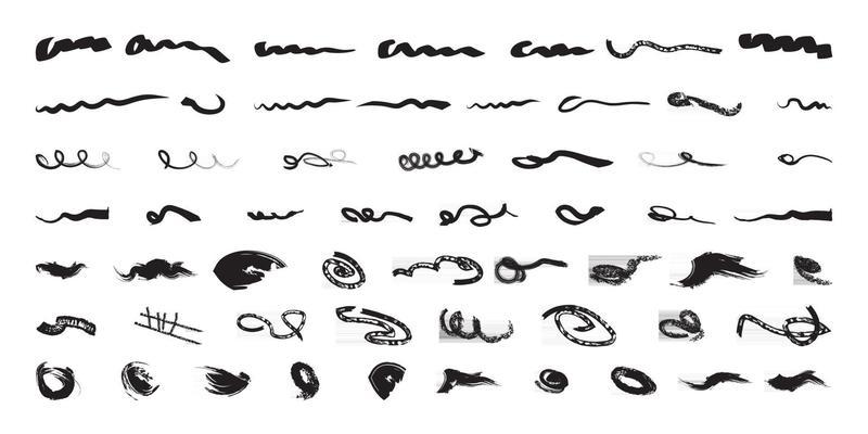 Brush collection set for your design Vector paintbrush set