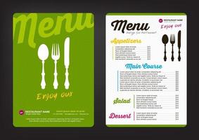 menu design template vector