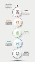 Timeline chart business infographic template vector