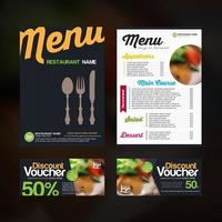 menu design template vector