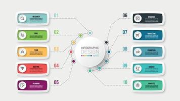 Business or marketing diagram infographic template vector