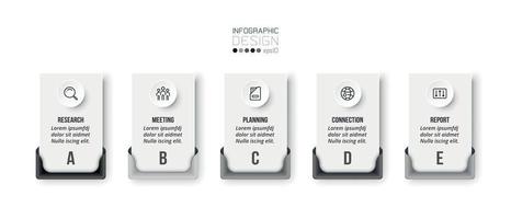 plantilla de infografía de concepto de negocio con opción vector
