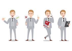 Cartoon character with businessman working character vector design