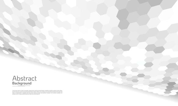 Fondo geométrico abstracto con formas hexagonales blancas y grises vector