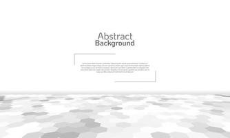 Abstract geometric background with white and gray hexagon shapes vector