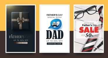 Happy Fathers Day Sale banner background template vector