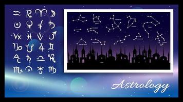 Astrology symbols constellation vector