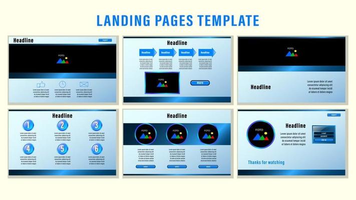 Blue Gradient Web Landing pages template