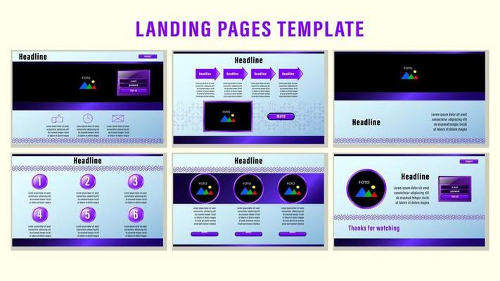 Purple Ornament Web Landing pages template