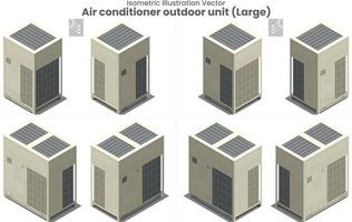 Isometric Vector Large Air conditioner VRF Type 1