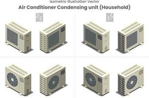 Isometric vector Aircon Condensing unit RA type 1