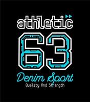 Athletic sport typography t shirt design vector