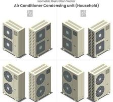 Isometric vector Aircon Condensing unit RA type 3