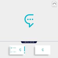 Letter C Chat Talk message Logo Template Vector Design