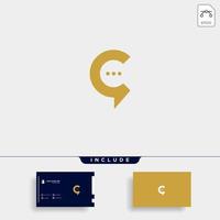 Letter C Chat Talk message Logo Template Vector Design