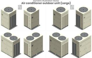 Isometric Vector Large Air conditioner VRF Type3