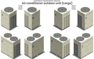 Isometric Vector Large Air conditioner VRF Type3