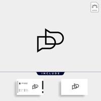 Letter D Chat message talk Logo Template Vector Design