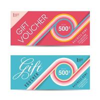 Gift voucher discount template vector