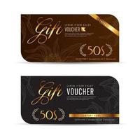 Gift voucher discount template vector