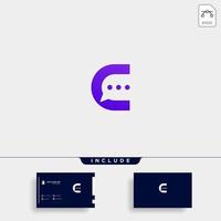 Letter C Chat Logo Template Vector Design