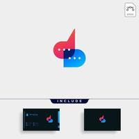 Letter D Chat Logo Template Vector Design