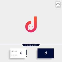 Letter D Chat Logo Template Vector Design