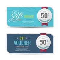 Gift voucher discount template vector