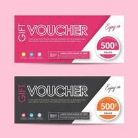 Gift voucher discount template vector