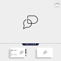 Letter D Chat Logo Template Vector Design