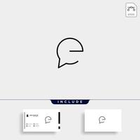 Letter E Chat Logo Template Vector Design