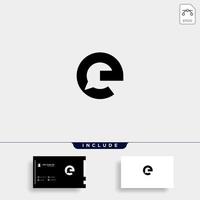 Letter E Chat Logo Template Vector Design